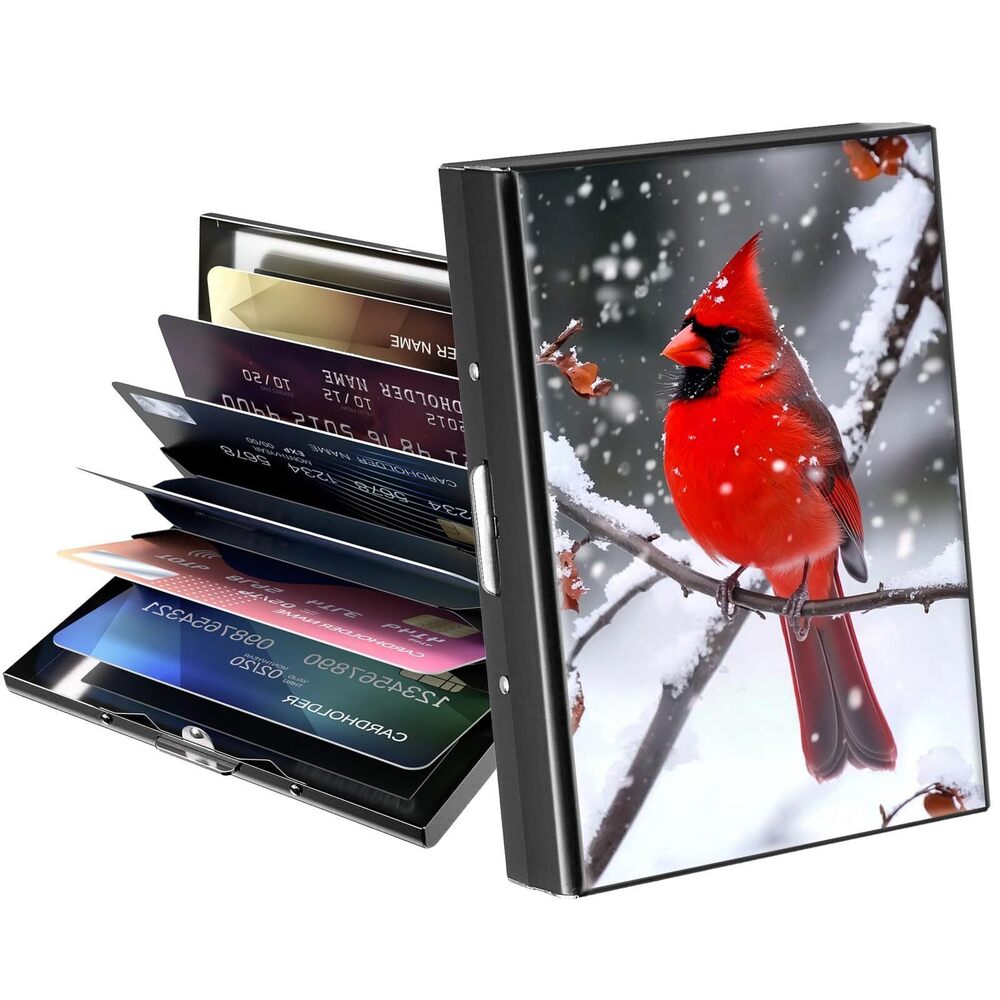 7287 Metal Wallet,Credit Card Holder ,RFID Blocking Card Holder Mini Slim